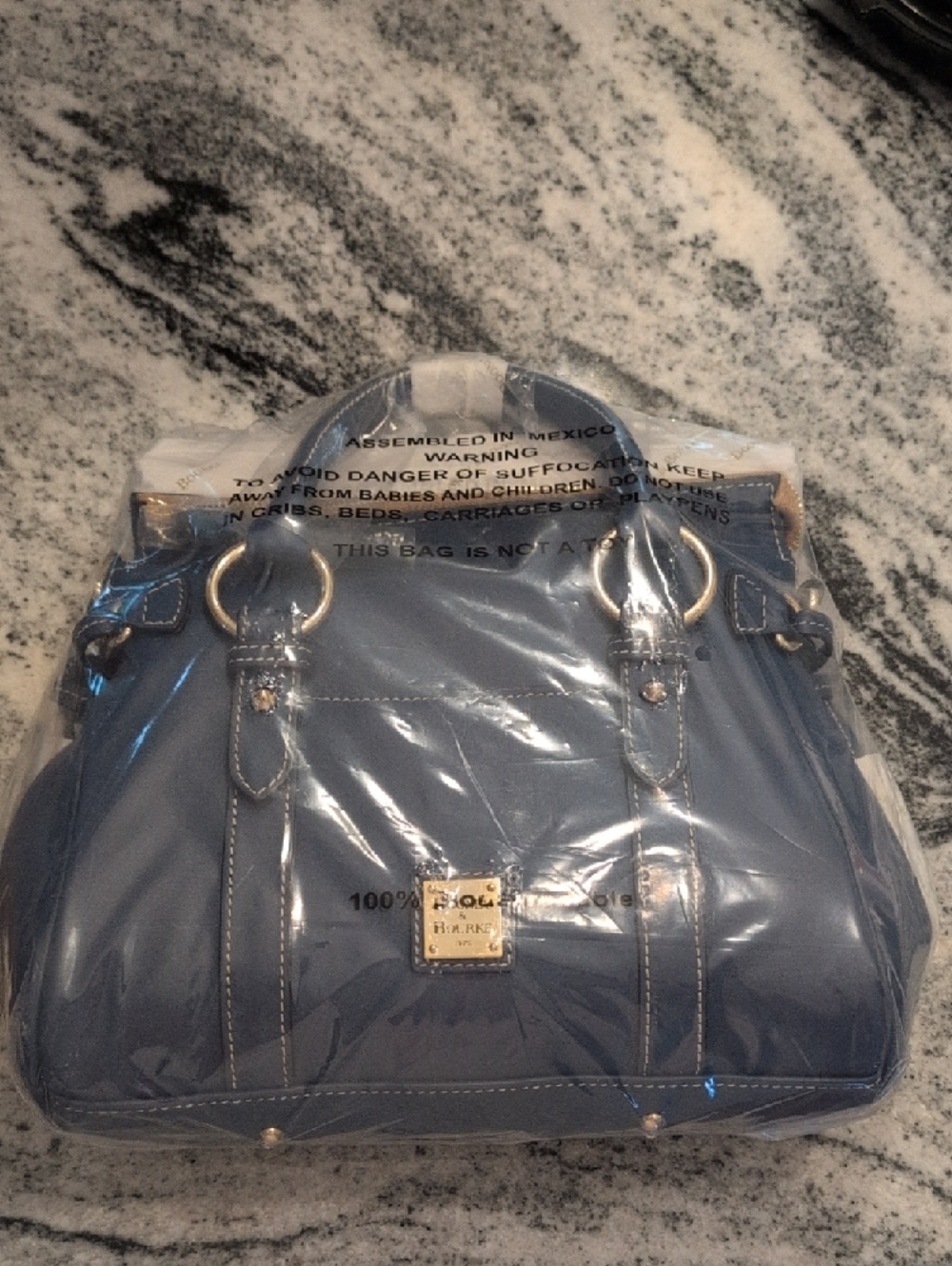 Dooney & Bourke Penrose 30 with Pocket Satchel - BLUE - Picture 15 of 16